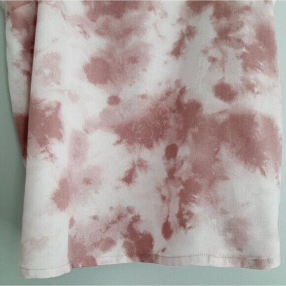 RIPZONE Tie-Dye Pink Tie Shoulder Tank Top Smocked Back Sz XL - Picture 4 of 13